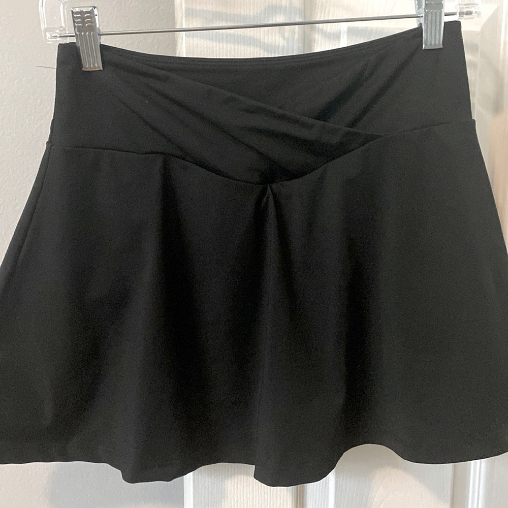 Womens crisscross Black Tennis Skirt